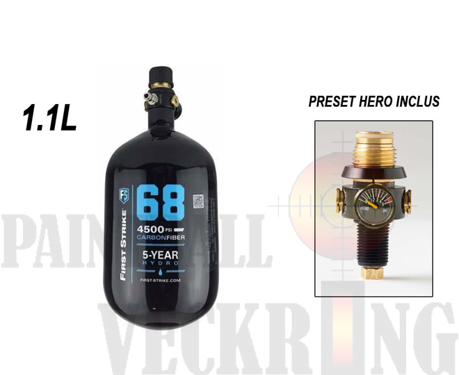 BOUTEILLE AIR 1,1L FIRST STRIKE HERO Kevlar 4500Psi